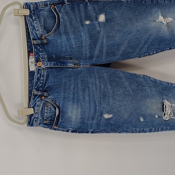 Cabi Malibu jean 6283 cotton denim ankle jeans size 10 distressed - Picture 2 of 5